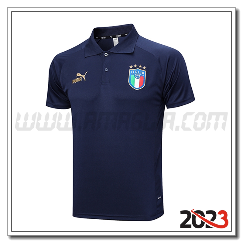 Maglia Polo Italia Blu Marino 2023 2024 -02