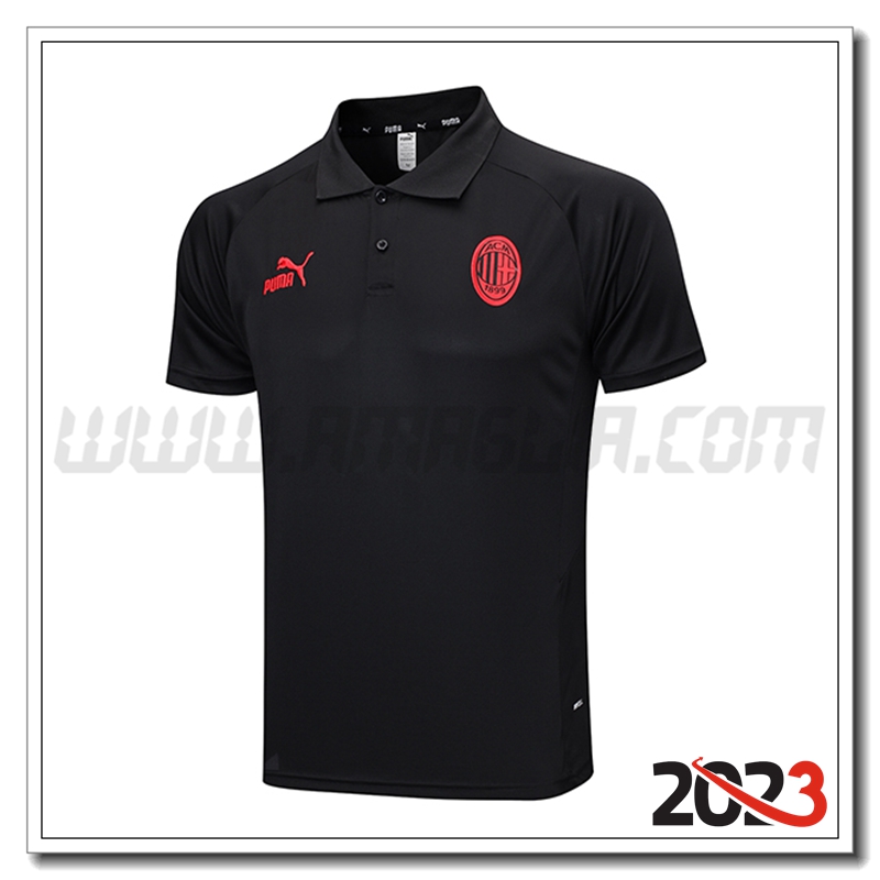 Maglia Polo AC Milan Nero 2023 2024