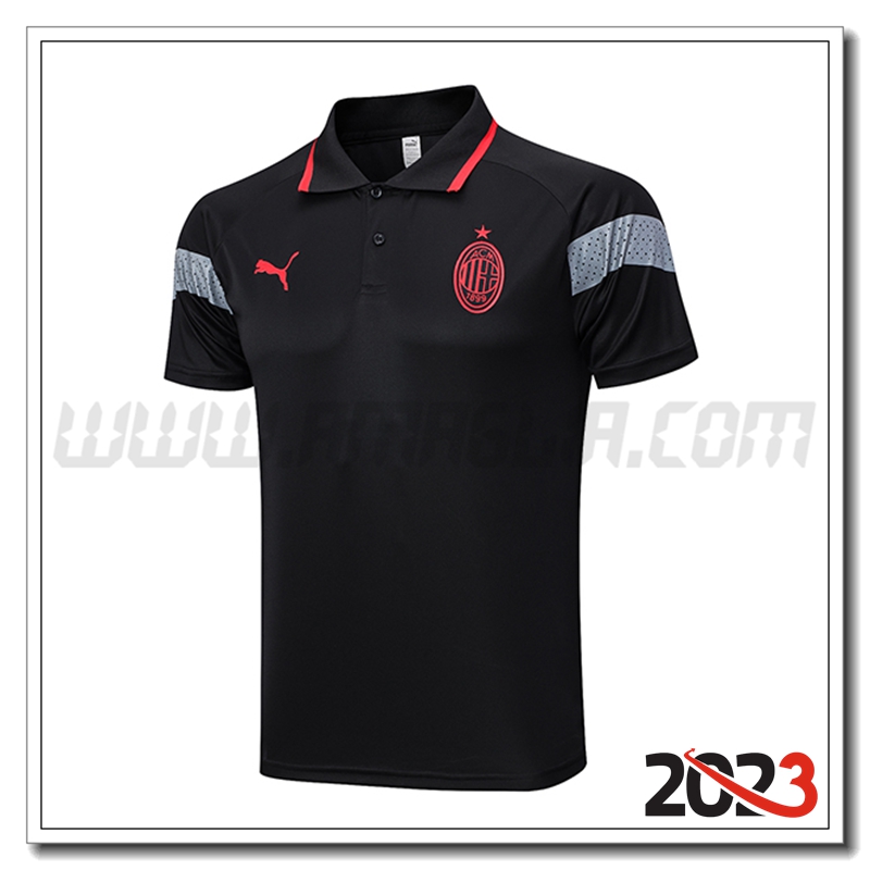 Maglia Polo AC Milan Nero 2023 2024