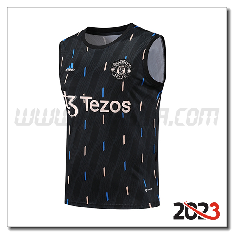 Canotta da Allenamento Manchester United Nero 2023 2024