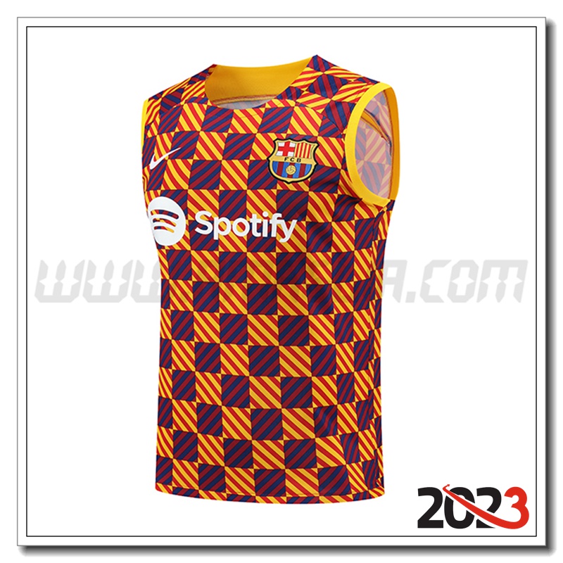 Canotta da Allenamento FC Barcellona GIALLO 2023 2024