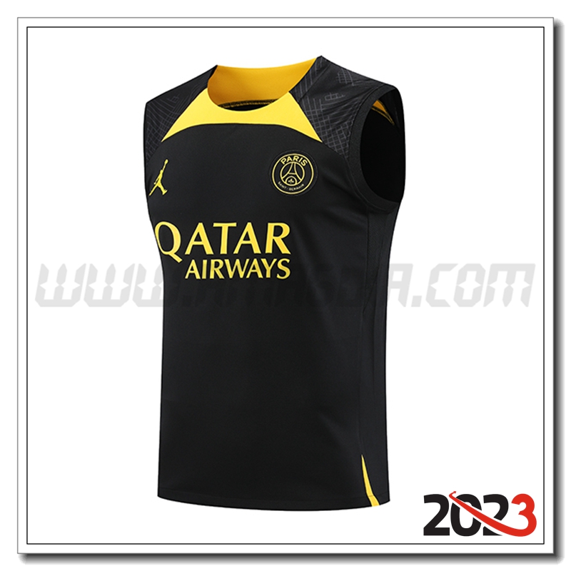 Canotta da Allenamento PSG Jordan Nero 2023 2024