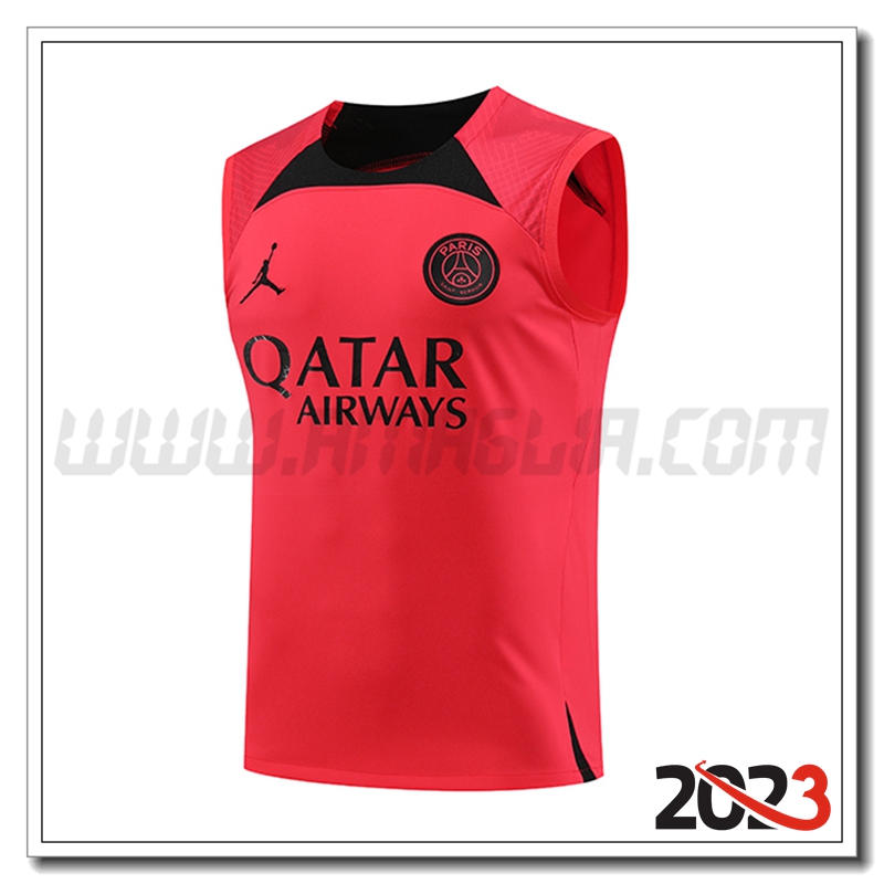 Canotta da Allenamento PSG Jordan Rosso 2023 2024