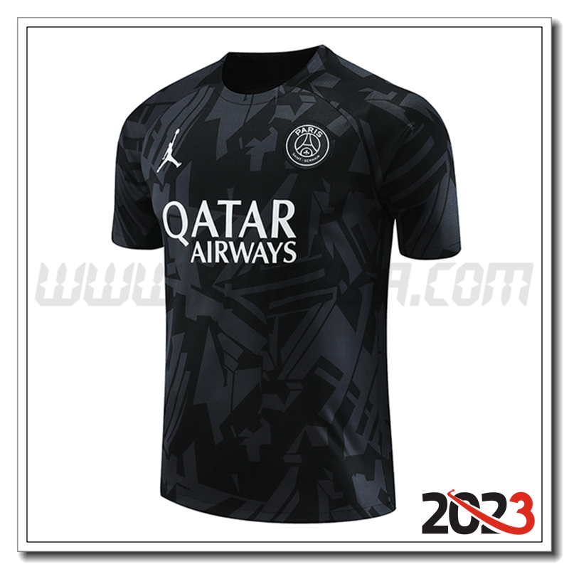 Maglia Allenamento PSG Jordan Nero 2023 2024