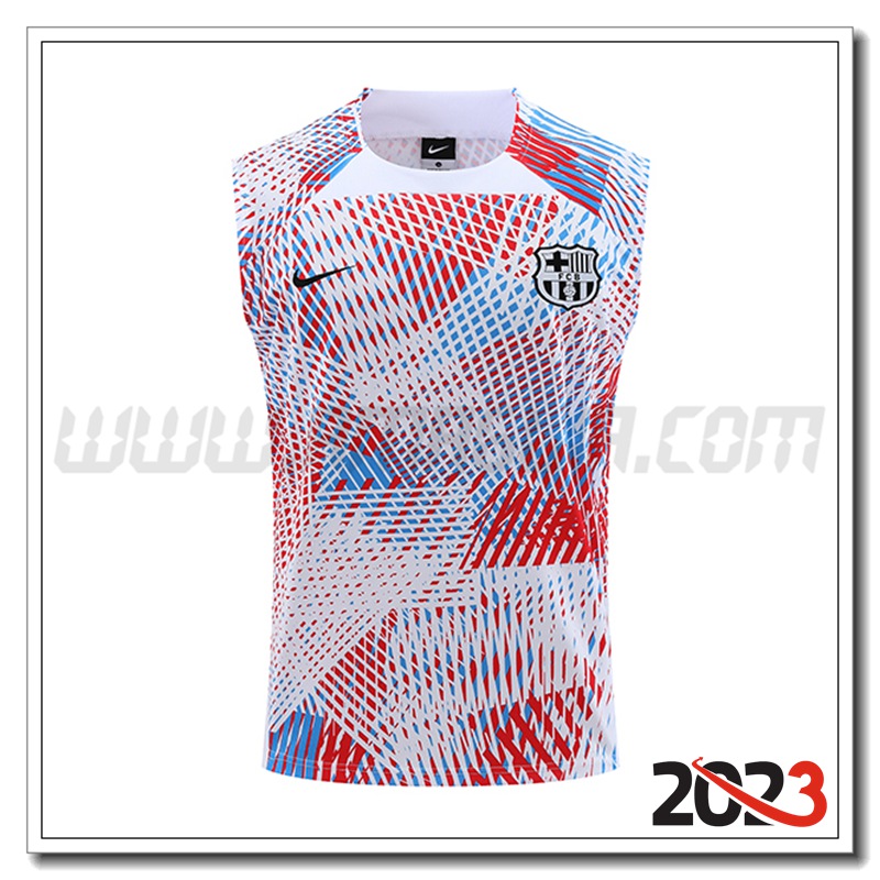 Canotta da Allenamento FC Barcellona Rosso/Blu 2023 2024