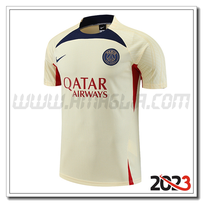 Maglia Allenamento PSG GIALLO 2023 2024