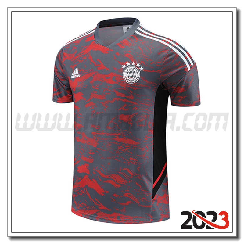 Maglia Allenamento Bayern Monaco Rosso/Grigio 2023 2024