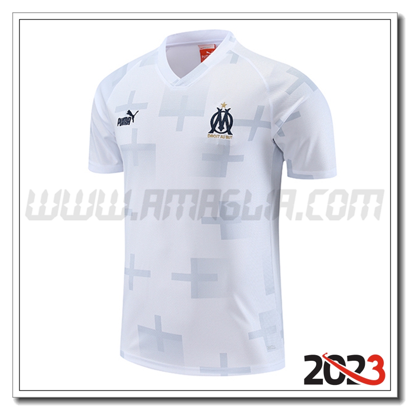 Maglia Allenamento Marsiglia Bianco 2023 2024