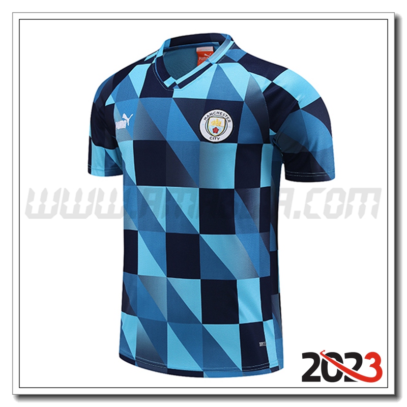 Maglia Allenamento Manchester City Blu Chiaro 2023 2024
