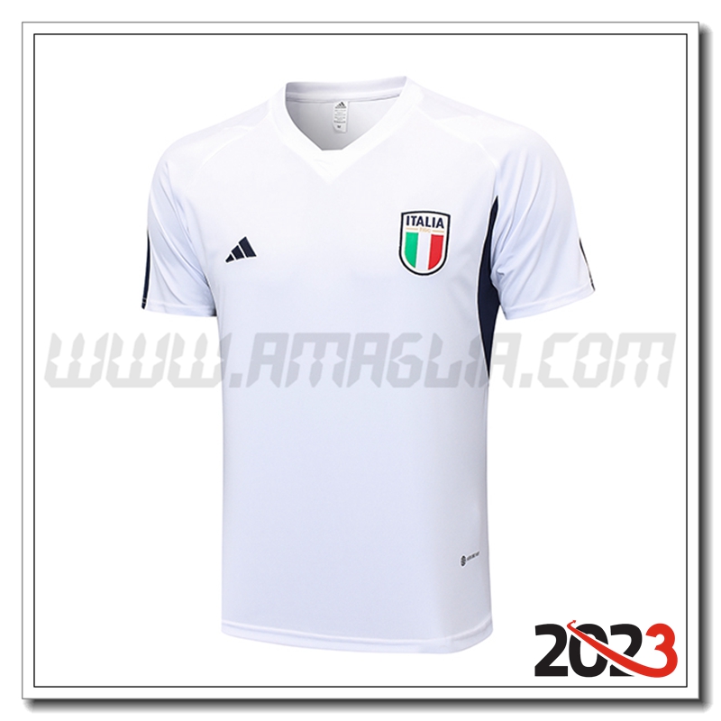 Maglia Allenamento Italia Bianco 2023 2024