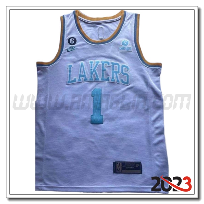 Maglia NBA Los Angeles Lakers (RUSSELL #1) 2022/23 Bianco
