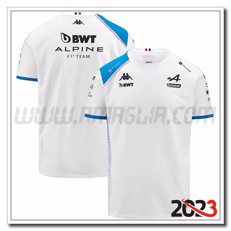 Maglietta F1 Alpine Racing Team Bianco 2023