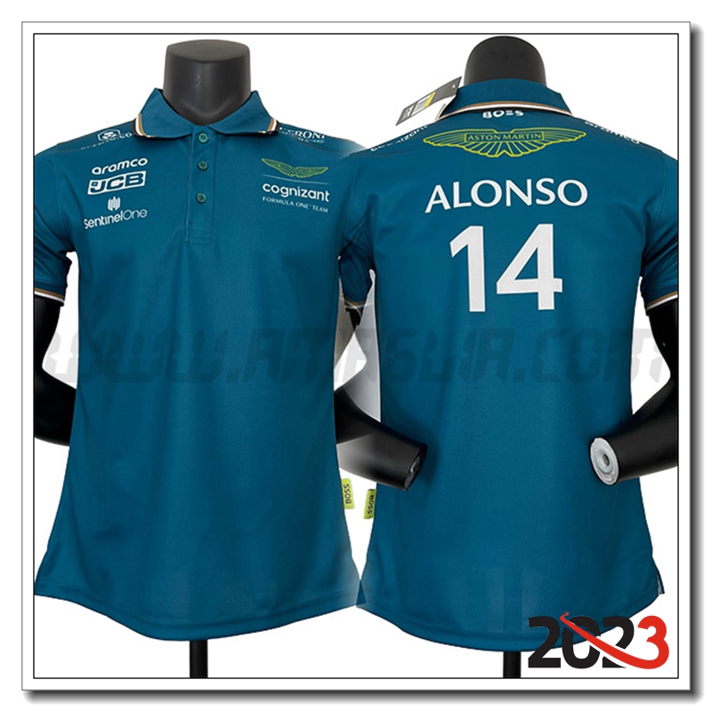 Maglia Polo F1 Aston Martin Team Verde 2023