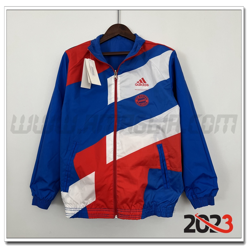 Giacca a Vento Bayern Monaco Blu Bianco Rosso 2023 2024