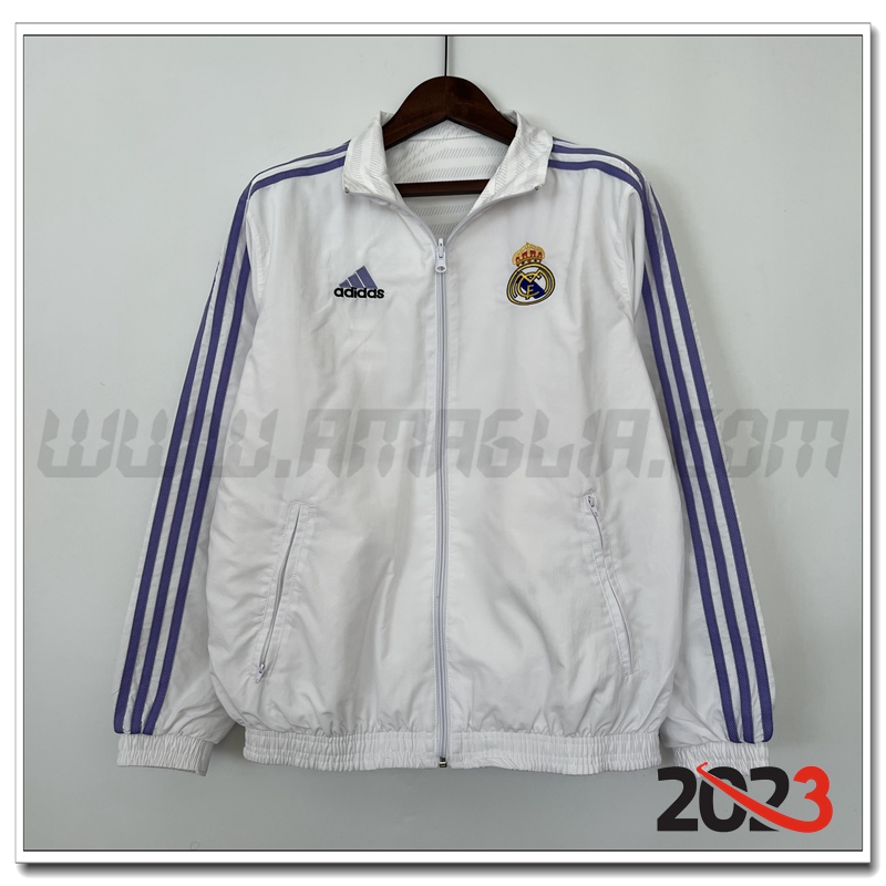 Giacca a Vento Real Madrid Bianco 2023 2024