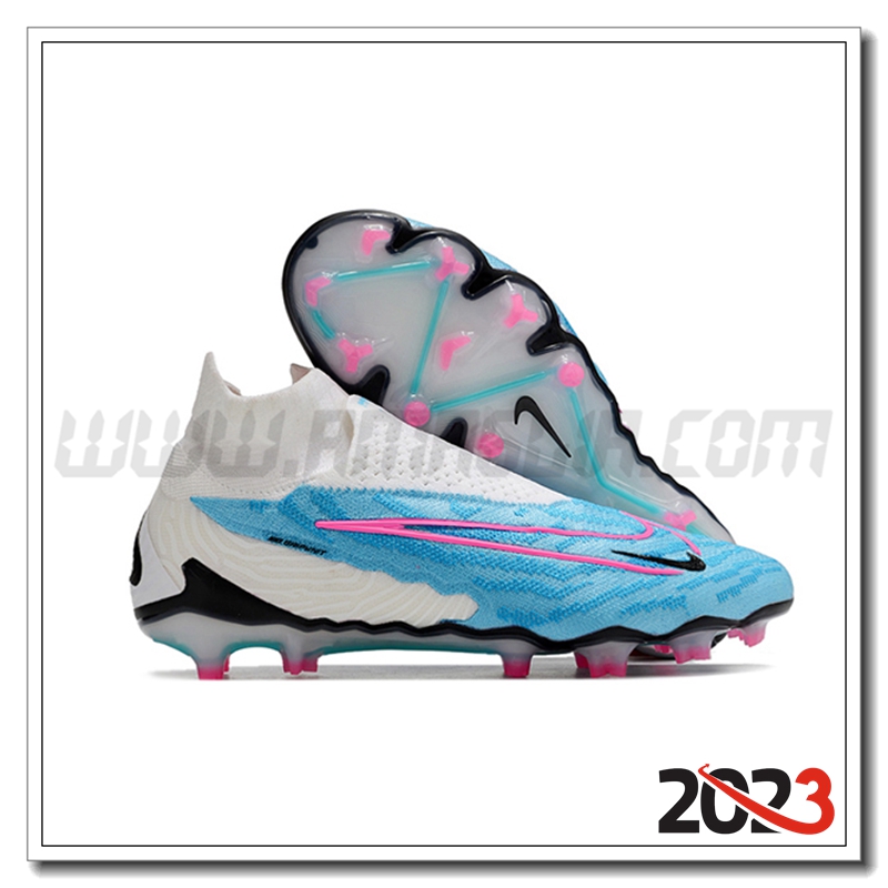 Nike Scarpe da Calcio Phantom GX High Gang Elite DF FG Blu/Bianco