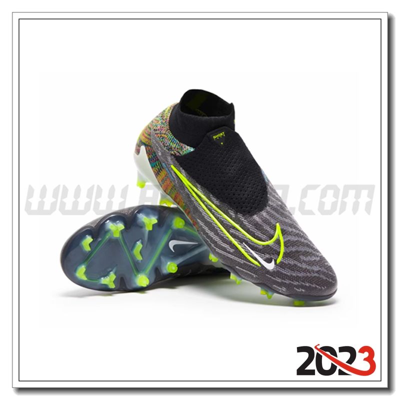 Nike Scarpe da Calcio Phantom GX High Gang Elite DF Link FG Nero/Verde