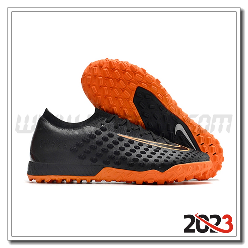 Nike Scarpe da Calcio Phantom Ultra Venom TF Nero/Arancia