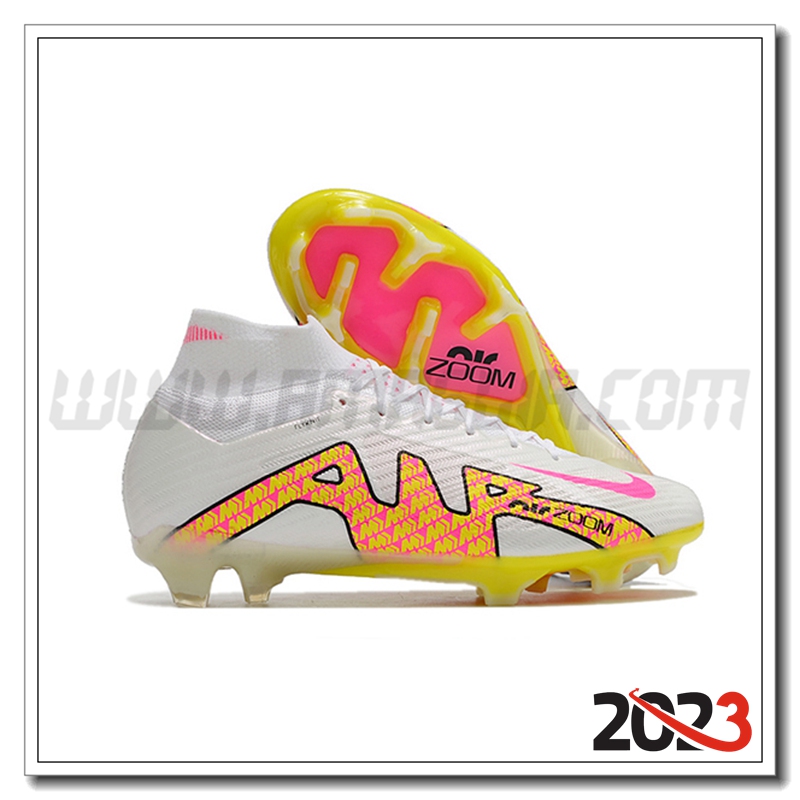 Nike Scarpe da Calcio Air Zoom Mercurial Superfly IX Elite FG Bianco