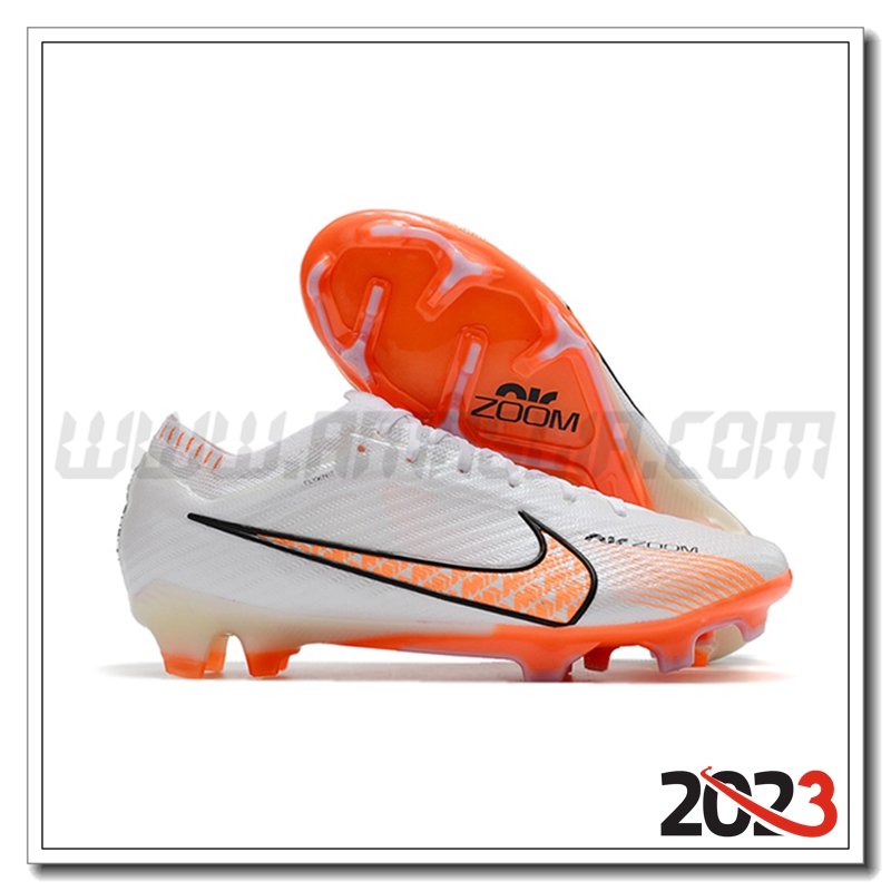 Nike Scarpe da Calcio Air Zoom Mercurial Vapor XV Elite FG Bianco/Arancia