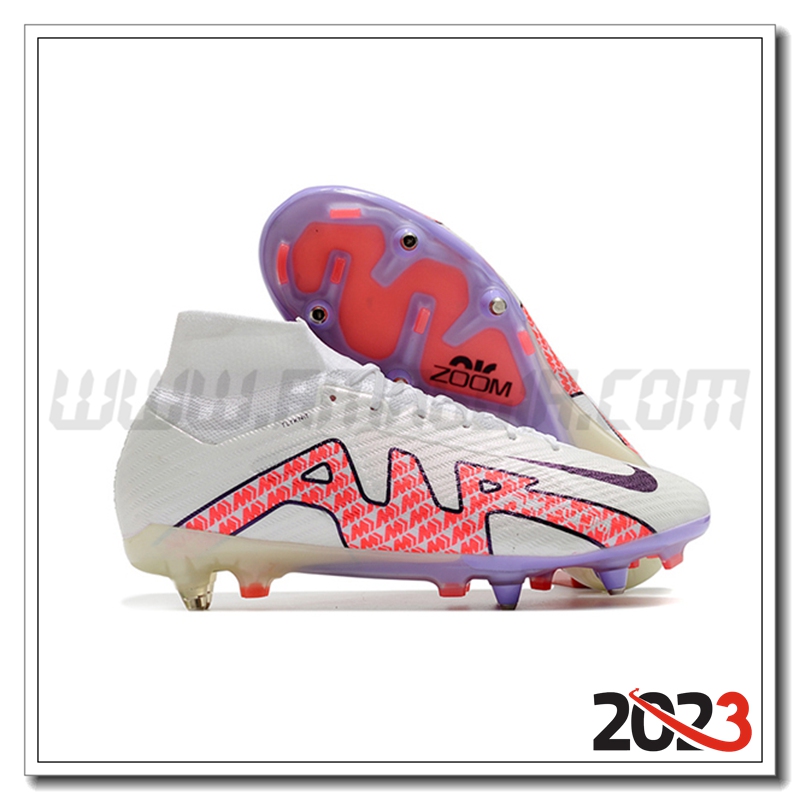 Nike Scarpe da Calcio Air Zoom Mercurial Superfly IX Elite SG Bianco