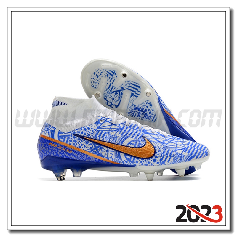 Nike Scarpe da Calcio Air Zoom Mercurial Superfly IX Elite SG Bianco/Blu