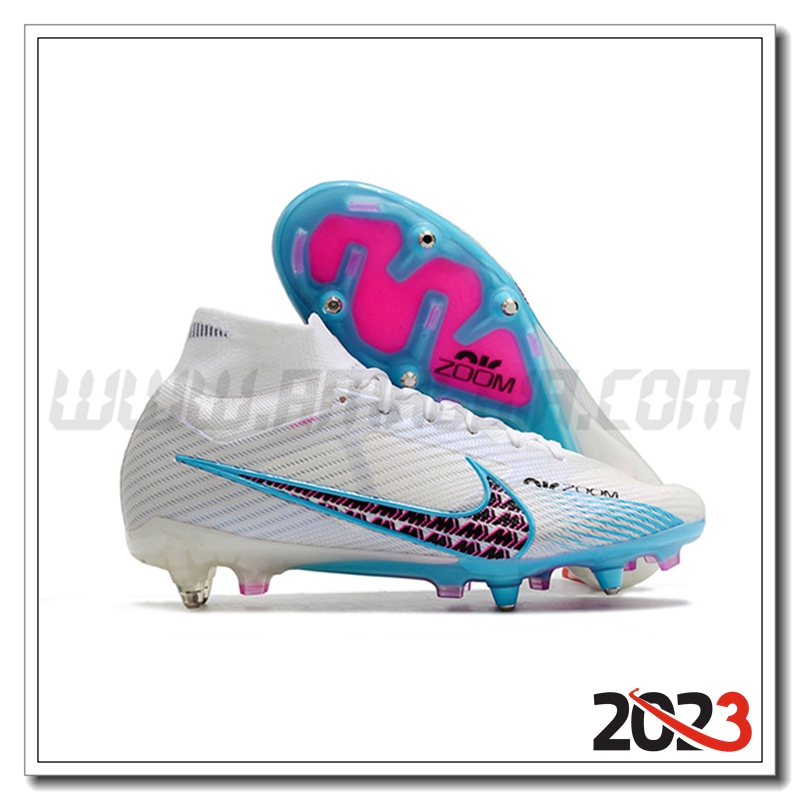 Nike Scarpe da Calcio Air Zoom Mercurial Superfly IX Elite SG Bianco