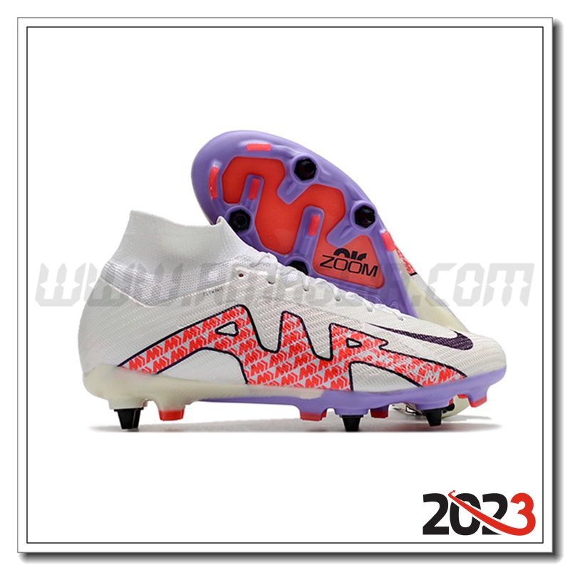 Nike Scarpe da Calcio Air Zoom Mercurial Superfly IX Elite SG Bianco