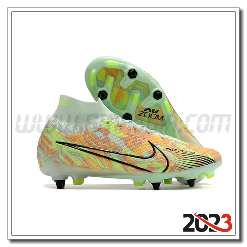 Nike Scarpe da Calcio Air Zoom Mercurial Superfly IX Elite SG Verde/Arancia