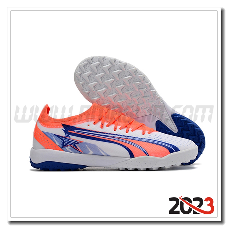 Puma Scarpe da Calcio Ultra Ultimate TF Bianco/Rosso/Arancia/Blu
