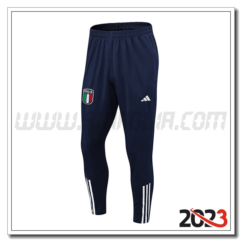 Pantaloni Allenamento Italia Blu Marino 2023 2024