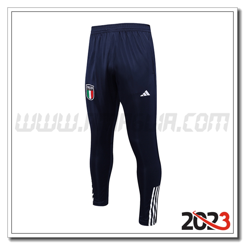 Pantaloni Allenamento Italia Blu Marino 2023 2024
