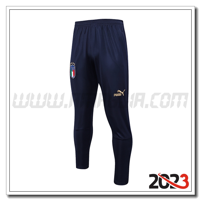 Pantaloni Allenamento Italia Blu Marino 2023 2024
