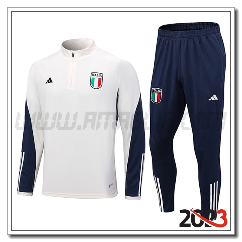 Tuta Allenamento Italia Bianco 2023 2024