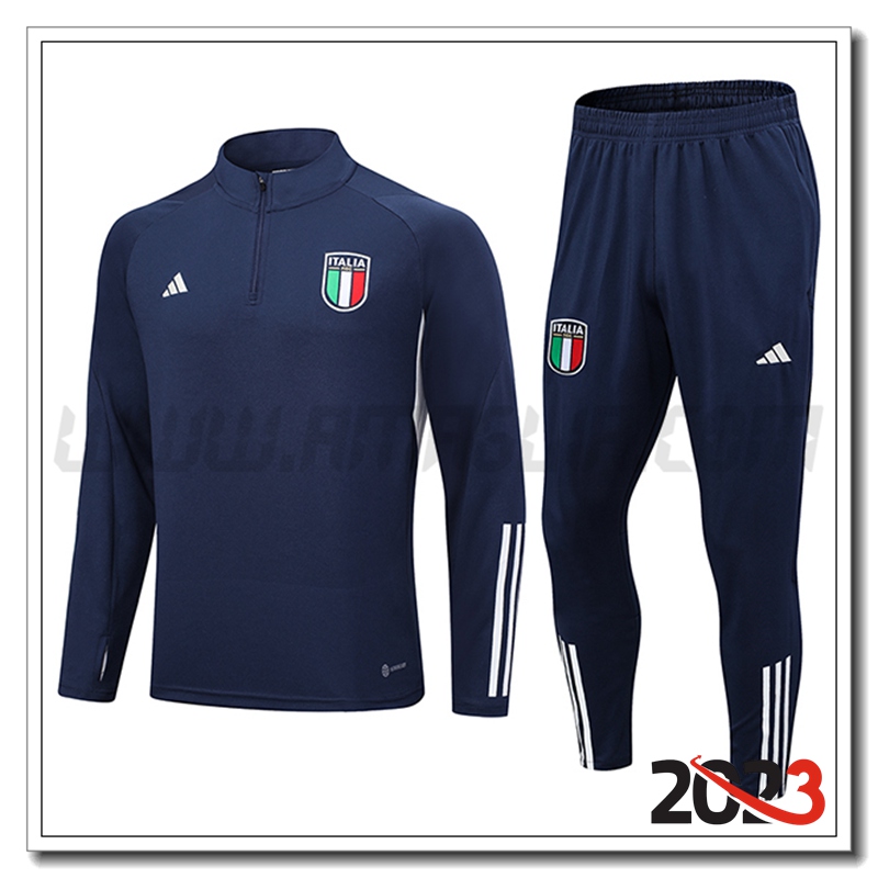 Tuta Allenamento Italia Blu Marino 2023 2024