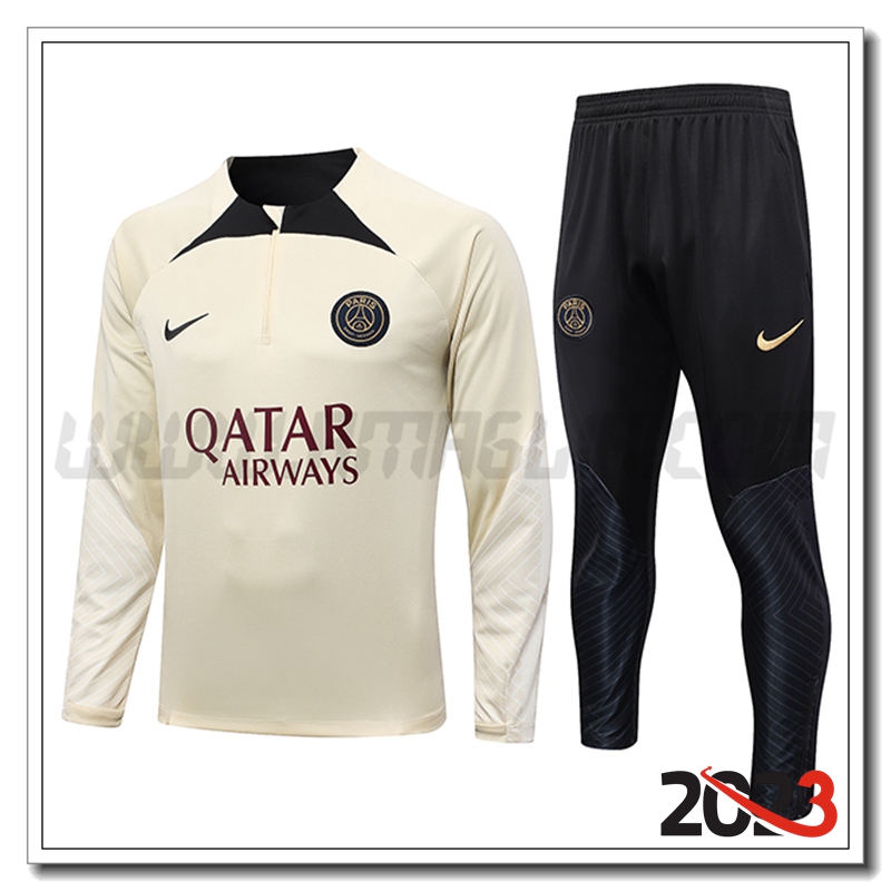 Tuta Allenamento PSG Jordan GIALLO 2023 2024
