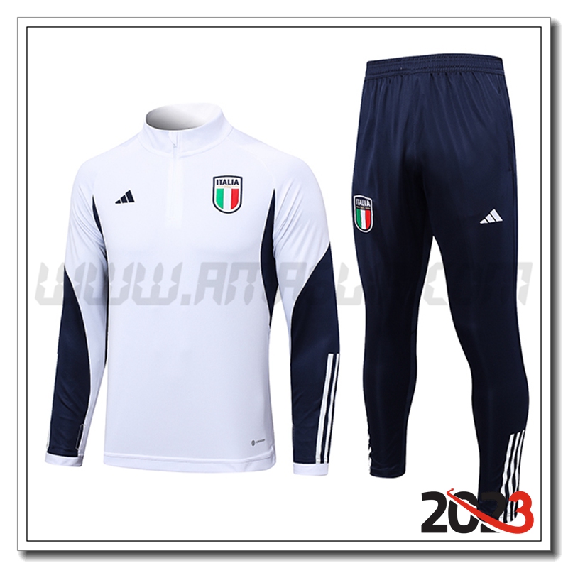 Tuta Allenamento Italia Bianco 2023 2024
