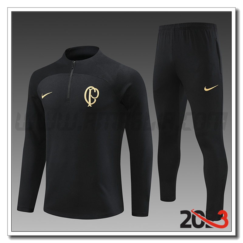 Tuta Allenamento Corinthians Bambino Nero 2023 2024