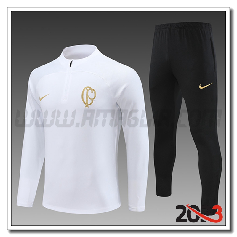 Tuta Allenamento Corinthians Bambino Bianco 2023 2024