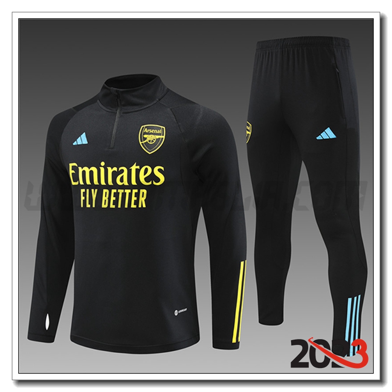 Tuta Allenamento Arsenal Bambino Nero 2023 2024