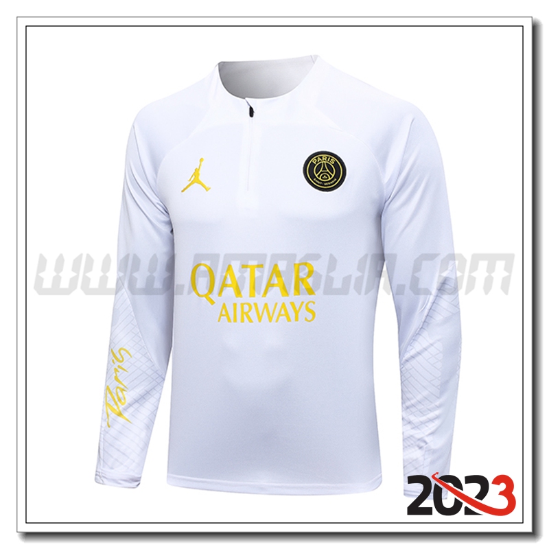 Felpa Allenamento PSG Jordan Bianco 2023 2024