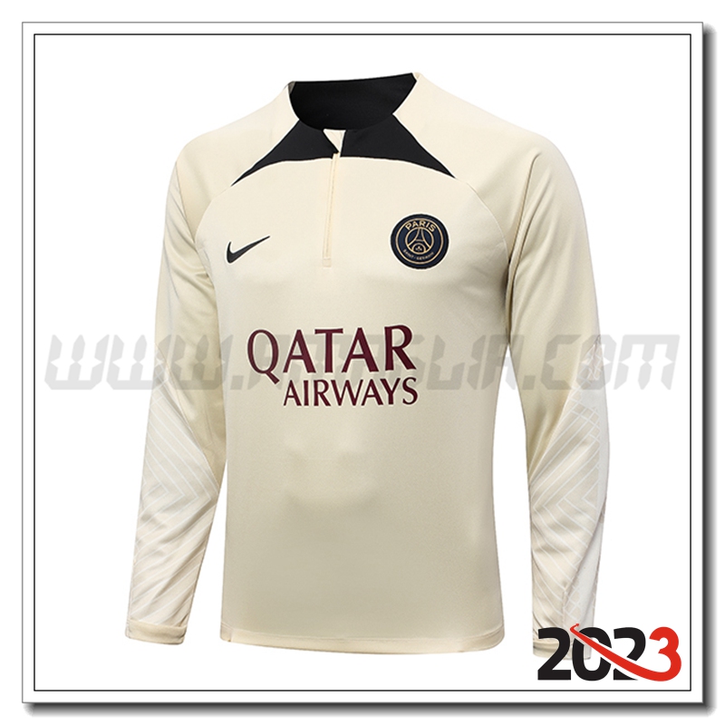 Felpa Allenamento PSG Jordan GIALLO 2023 2024