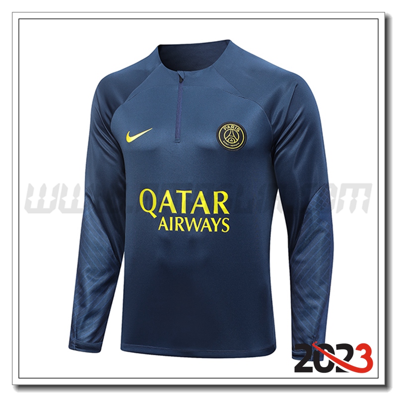 Felpa Allenamento Italia Blu Marino 2023 2024