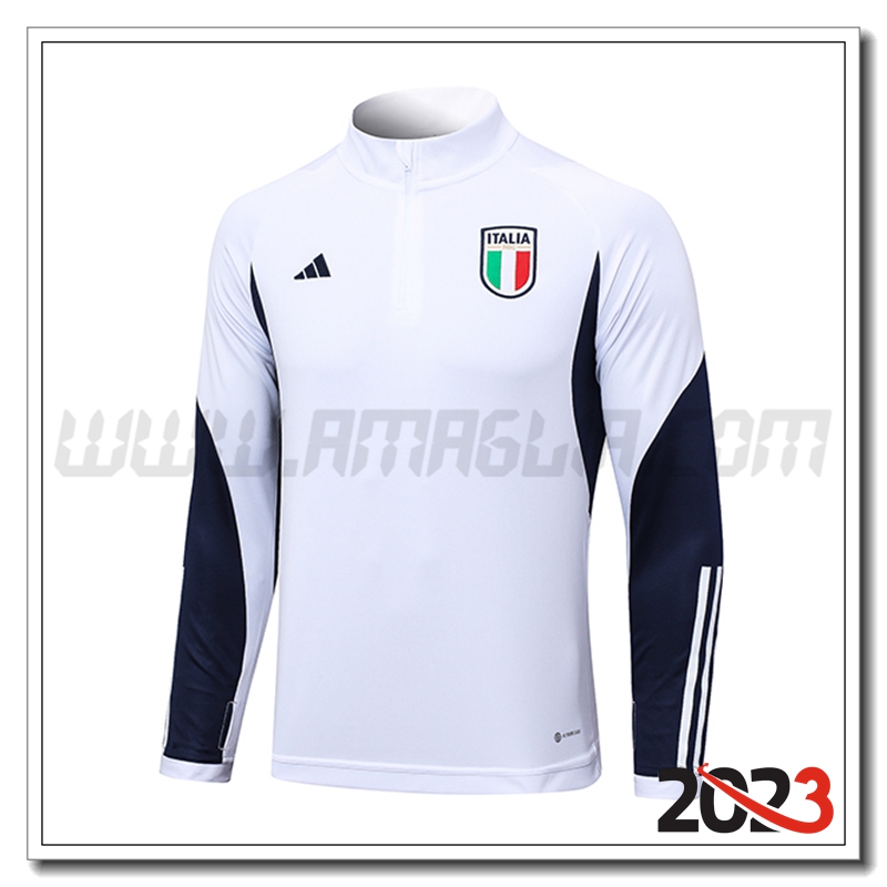 Felpa Allenamento Italia Bianco 2023 2024