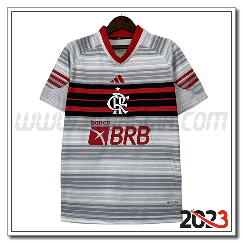 Maglia Calcio Flamengo Edizione speciale 2023 2024 Bianco Grigio