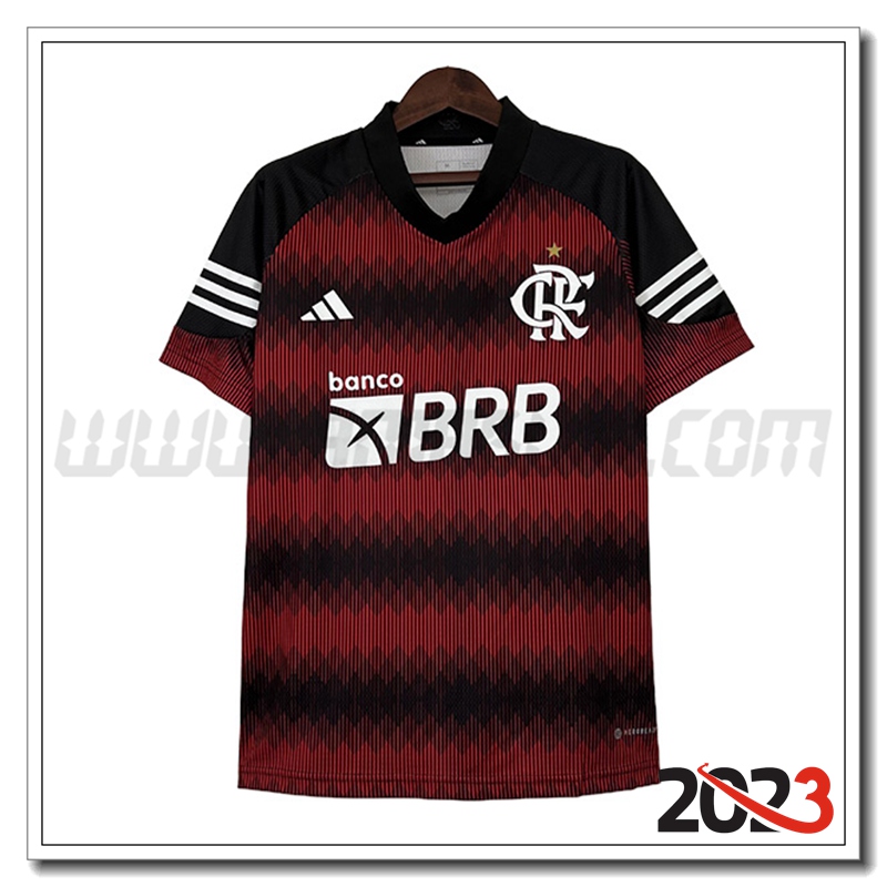 Maglia Calcio Flamengo Edizione speciale 2023 2024 Nero Rosso
