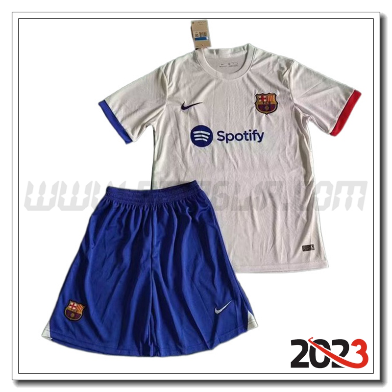 Kit Maglia FC Barcellona Bambino Seconda Versione trapelata 2023 2024