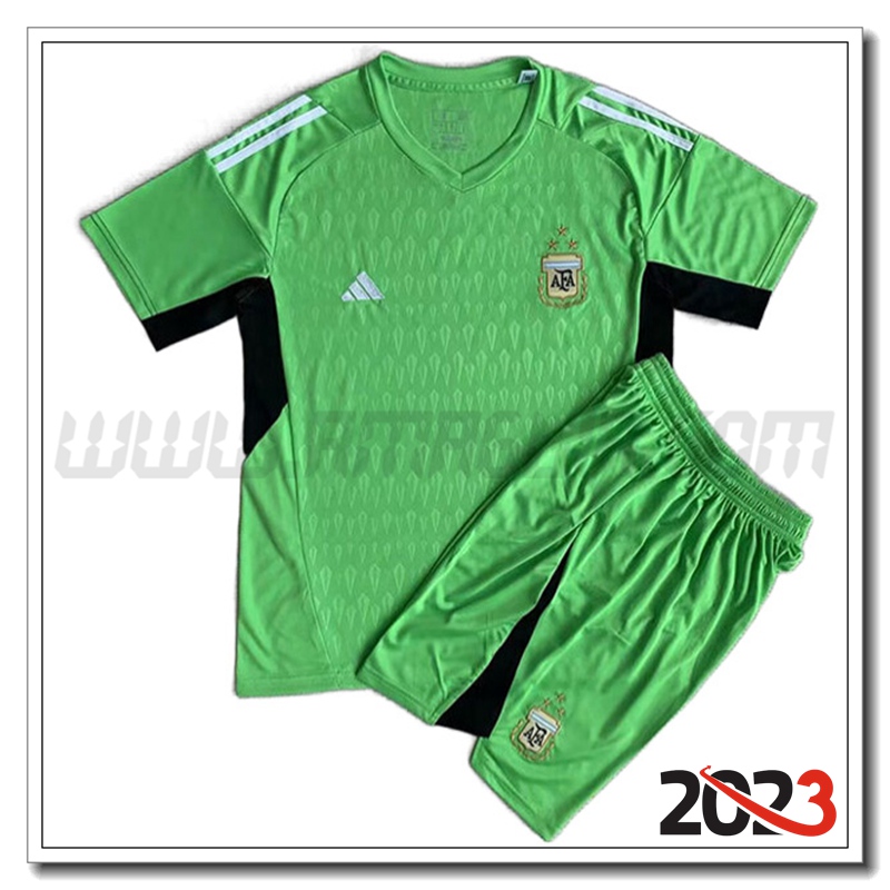Kit Maglia Portiere Argentina Bambino 2023 2024 Verde
