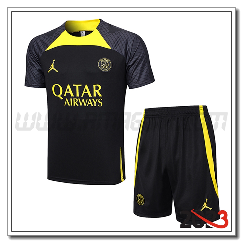 Kit Maglia Allenamento PSG + Pantaloncini Nero 2023 2024
