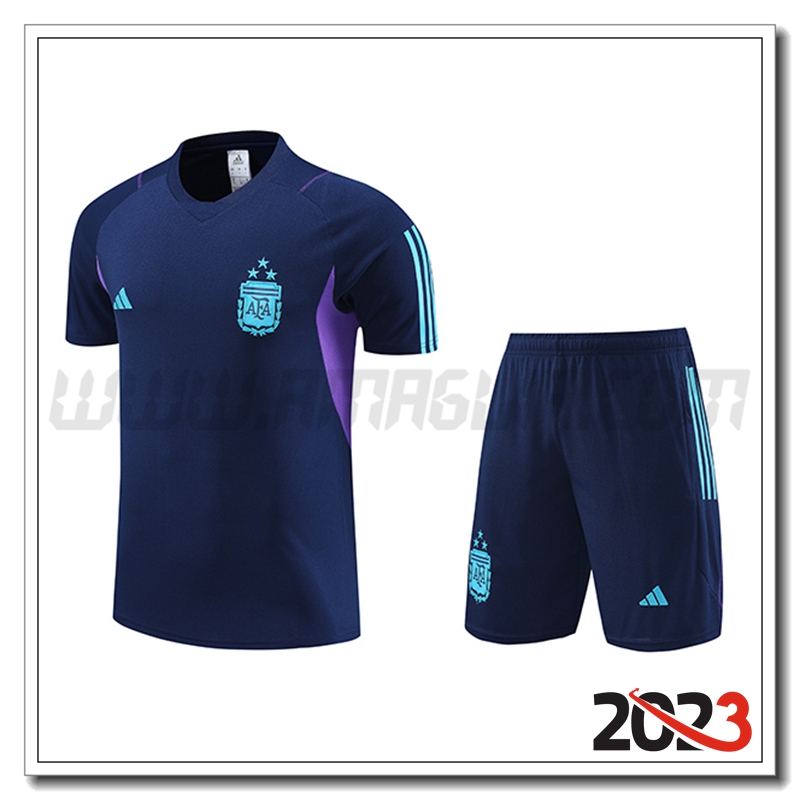 Kit Maglia Allenamento Argentina + Pantaloncini Azzurro 2023 2024